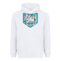 White Christmas Pocket Heavyweight Hoodie - CowhideDigitalArt