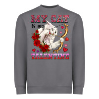 Storm my cat is my valentine Heavyweight Sweatshirt - OliviaCreatesArt