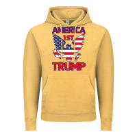 Vintage Mustard Trump America First Eagle Vintage Hoodie - Bettercallsaul