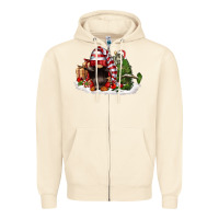 Sandshell christmas gnome and tree Zipper Hoodie - FaDigitalArtStudio