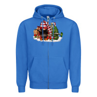 True Royal christmas gnome and tree Zipper Hoodie - FaDigitalArtStudio