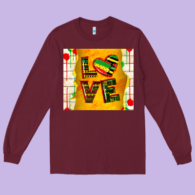 Juneteenth Love Long Sleeve Tee Designed By Tumblerdesignbyshophia
