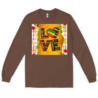Chestnut juneteenth love Long Sleeve Tee - TumblerDesignByShophia