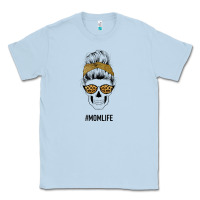 Dusty Blue Yellow Glitter, Leopard Pattern Mom Skull Classic Tee - Bettercallsaul