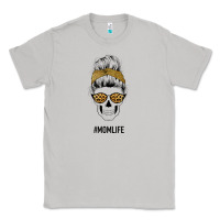 Yellow Glitter, Leopard Pattern Mom Skull Classic Tee | Teevron