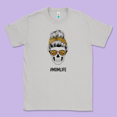Yellow Glitter, Leopard Pattern Mom Skull Classic Tee Designed By Bettercallsaul