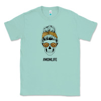 Seafoam Yellow Glitter, Leopard Pattern Mom Skull Classic Tee - Bettercallsaul