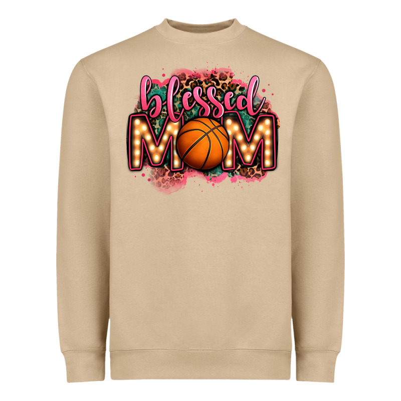 Blessed Basketball Mom Lightbulb Letters Heavyweight Sweatshirt by OliviaCreatesArt | Teevron