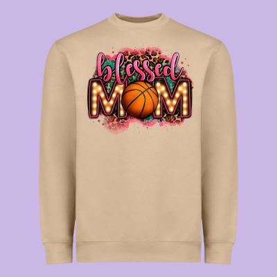 Blessed Basketball Mom Lightbulb Letters Heavyweight Sweatshirt Designed By Oliviacreatesart