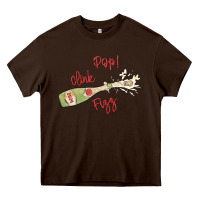 Chocolate Brown cheers to the new year Heavy Core Tee - MaliasSmallBusiness