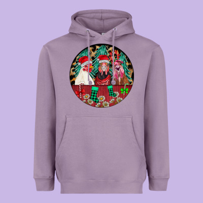 Chickens Heavyweight Hoodie Designed By Cowhidedigitalart
