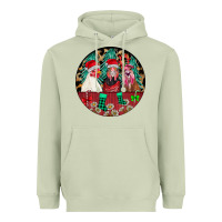 Matcha Chickens Heavyweight Hoodie - CowhideDigitalArt