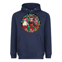 Navy Chickens Heavyweight Hoodie - CowhideDigitalArt