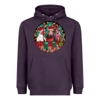 Plum Chickens Heavyweight Hoodie - CowhideDigitalArt