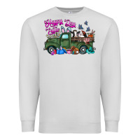 Dove Grey happy easter day truck Premium Sweatshirt - CowhideDigitalArt