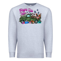 Heather Grey happy easter day truck Premium Sweatshirt - CowhideDigitalArt