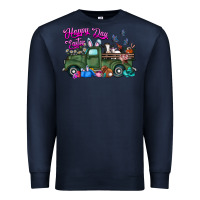 Navy happy easter day truck Premium Sweatshirt - CowhideDigitalArt