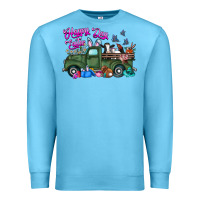 Ocean Blue happy easter day truck Premium Sweatshirt - CowhideDigitalArt