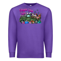 Purple happy easter day truck Premium Sweatshirt - CowhideDigitalArt