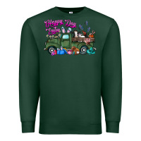 Sports Green happy easter day truck Premium Sweatshirt - CowhideDigitalArt