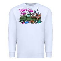 White happy easter day truck Premium Sweatshirt - CowhideDigitalArt