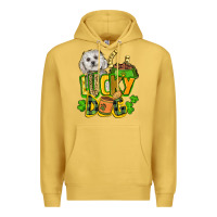 Antique Gold lucky dog St. Patrick's Premium Hoodie - FaDigitalArtStudio