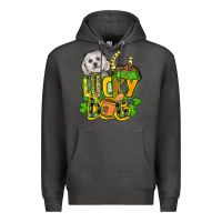 Charcoal Heather lucky dog St. Patrick's Premium Hoodie - FaDigitalArtStudio