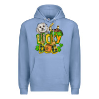 Colony Blue lucky dog St. Patrick's Premium Hoodie - FaDigitalArtStudio