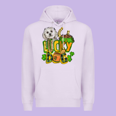 Lucky Dog St. Patrick's Premium Hoodie Designed By Fadigitalartstudio
