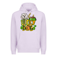 Lilac lucky dog St. Patrick's Premium Hoodie - FaDigitalArtStudio