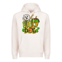 Pale Pink lucky dog St. Patrick's Premium Hoodie - FaDigitalArtStudio