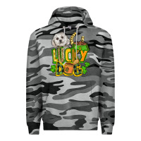 Slate Camo lucky dog St. Patrick's Premium Hoodie - FaDigitalArtStudio