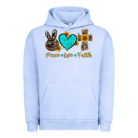 Pigment Grape Ice peace love faith with cros and sunflower Urban Hoodie - Artiststas