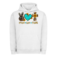 Pigment Lunar Rock peace love faith with cros and sunflower Urban Hoodie - Artiststas