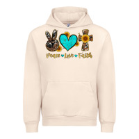 Sandshell peace love faith with cros and sunflower Urban Hoodie - Artiststas