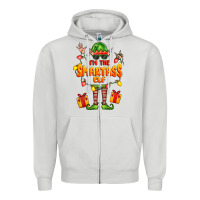 Dove Grey im the smartass elf Zipper Hoodie - FaDigitalArtStudio