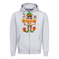 Heather Grey im the smartass elf Zipper Hoodie - FaDigitalArtStudio