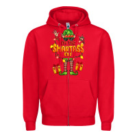 Red im the smartass elf Zipper Hoodie - FaDigitalArtStudio