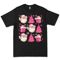 Black retro doodle pink christmas Premium Tee - MaliasSmallBusiness