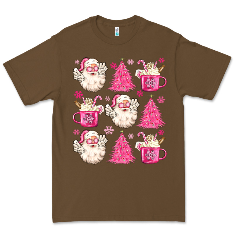 Retro Doodle Pink Christmas Premium Tee by MaliasSmallBusiness | Teevron