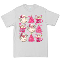 Dove Grey retro doodle pink christmas Premium Tee - MaliasSmallBusiness