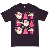 Plum retro doodle pink christmas Premium Tee - MaliasSmallBusiness