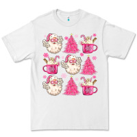 White retro doodle pink christmas Premium Tee - MaliasSmallBusiness