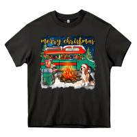 Merry Christmas With Camper Van Heavy Core Tee | Teevron