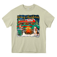 Mossy merry christmas with camper van Heavy Core Tee - NancyCooperArtShop
