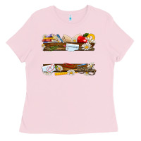 Bubblegum Pink floral teacher custom name Ladies Tee - NancyCooperArtShop