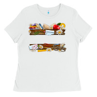 White floral teacher custom name Ladies Tee - NancyCooperArtShop