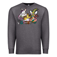 Charcoal Heather Happy Easter Premium Sweatshirt - CowhideDigitalArt