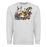 Dove Grey Happy Easter Premium Sweatshirt - CowhideDigitalArt