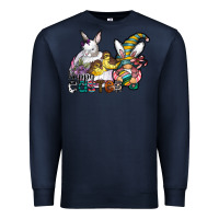 Navy Happy Easter Premium Sweatshirt - CowhideDigitalArt
